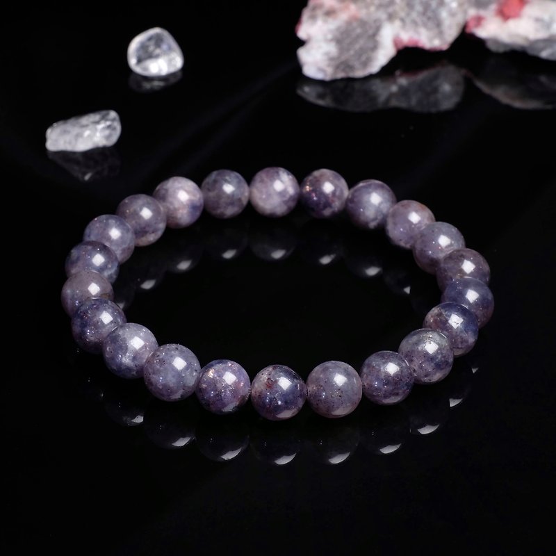 #289 One Picture One Object/8.5mm Star Blood Drop Cordierite Natural Crystal Bracelet Lucky Stone Soothes - สร้อยข้อมือ - คริสตัล สีม่วง