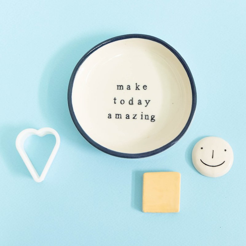 SAUCER + Quote - Coasters - Pottery White