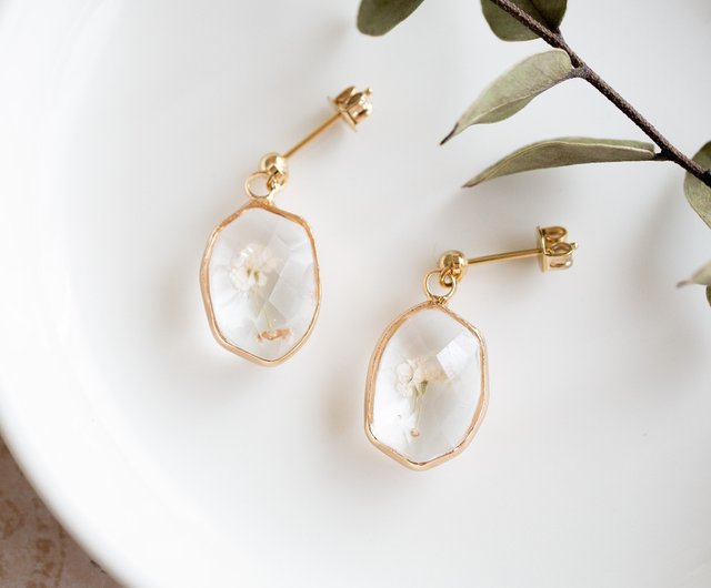 多角形/クリスタルピアス - ショップ schaf ピアス・イヤリング