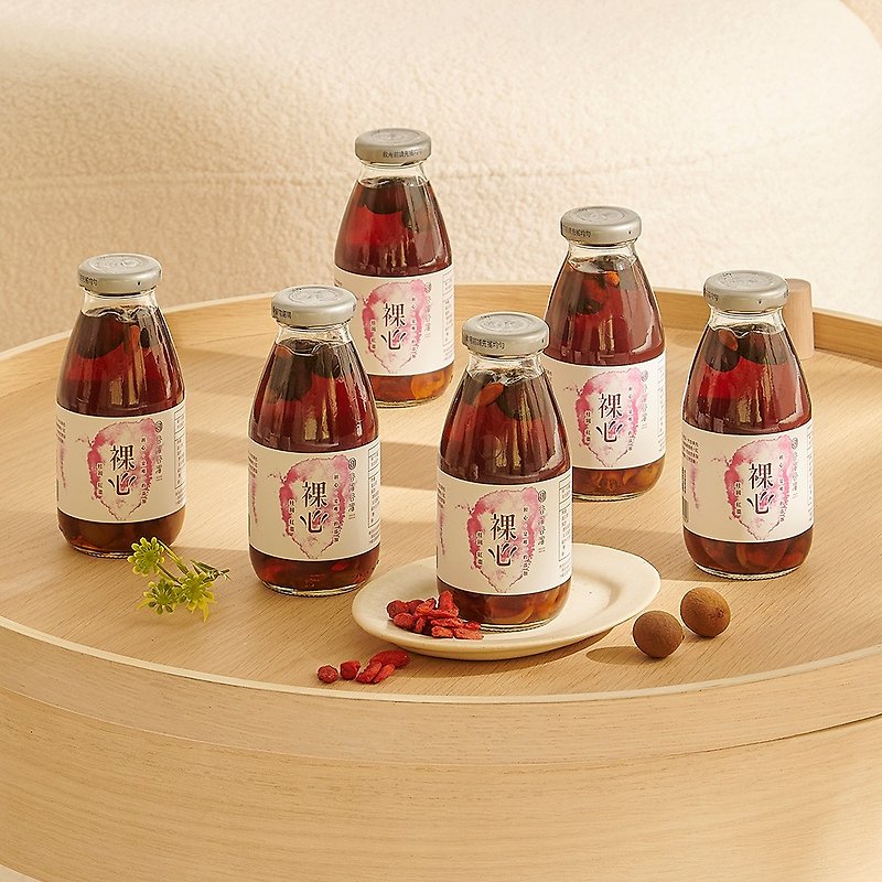 [Guliu Guliu] Naked Heart (Longan and Red Date Tea) 295ML* bottle | (without gift box) - อาหารเสริมและผลิตภัณฑ์สุขภาพ - อาหารสด สีแดง