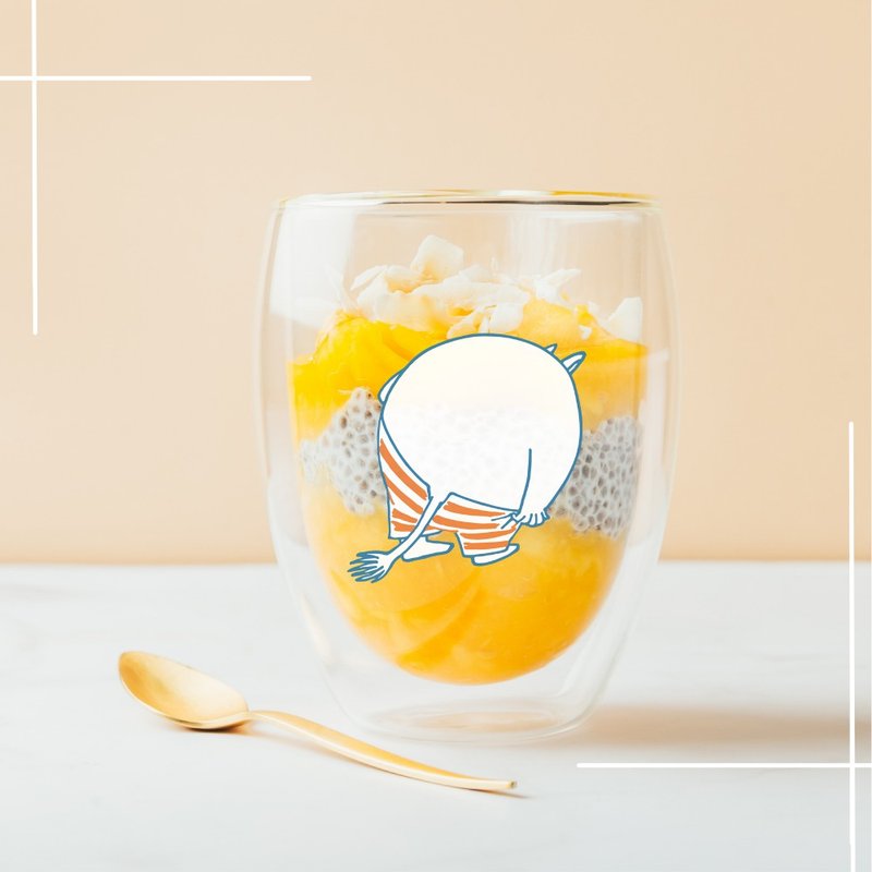 MOOMIN授權 | 夏日姆明 - 雙層玻璃杯 350ml - 玻璃杯 - 玻璃 