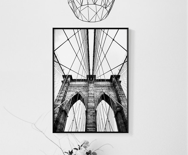 ブルックリン橋、ニューヨーク-絵画/コーヒーの壁画/ホテルの装飾/北欧