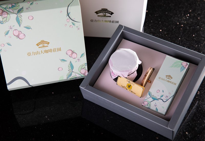 Coffee Flower Fragrance+Coffee Honey Jam+Wood Wheel Fragrance Holder (gift box) - น้ำหอม - พืช/ดอกไม้ ขาว