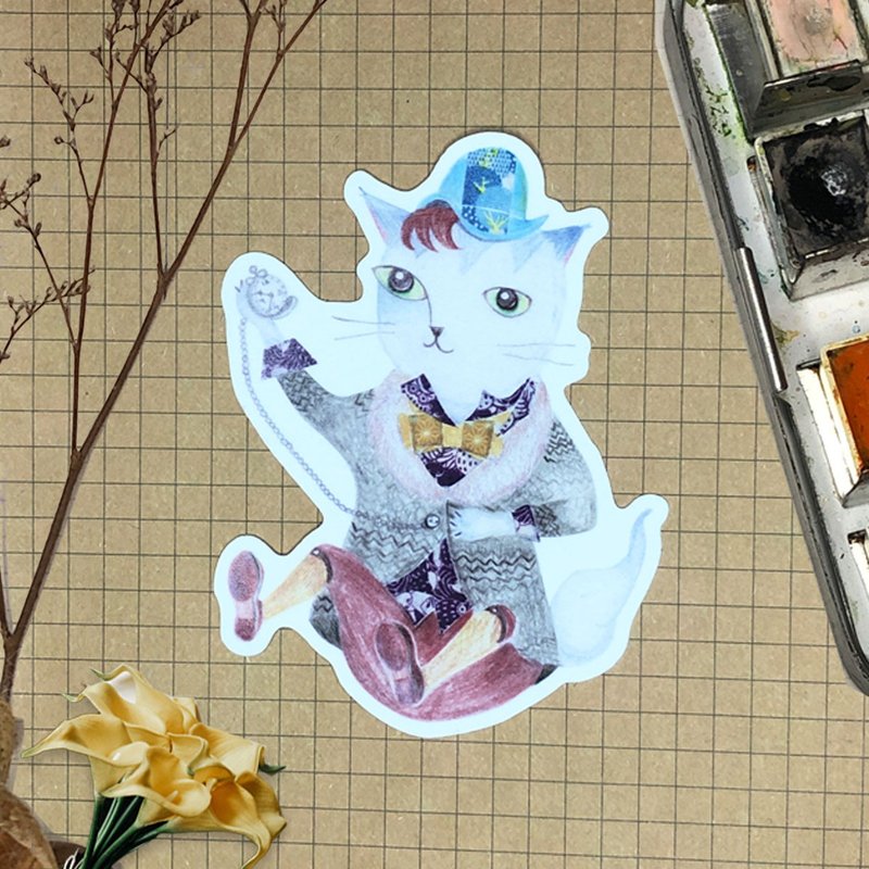 和紙貼紙/手帳貼紙 |喵肖像系列 - 貼紙 - 紙 