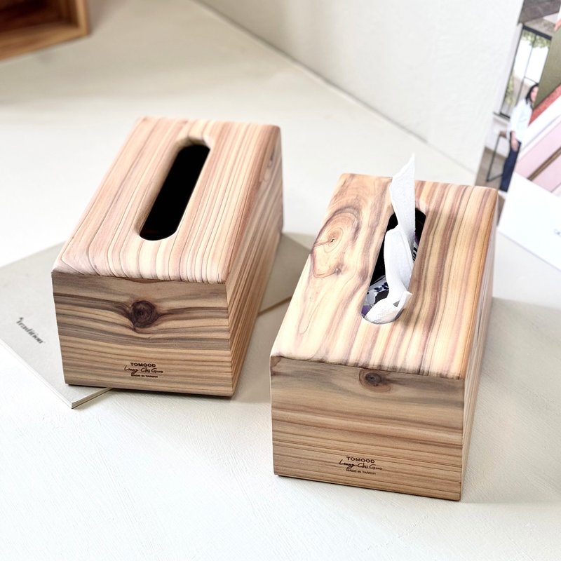 Ja-Pang Collection Solid Wood Tissue Box - กล่องทิชชู่ - ไม้ สีเหลือง