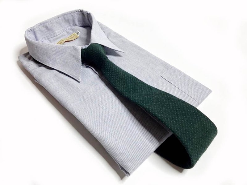 Green and warm men's tie Neckties - Ties & Tie Clips - Cotton & Hemp Green