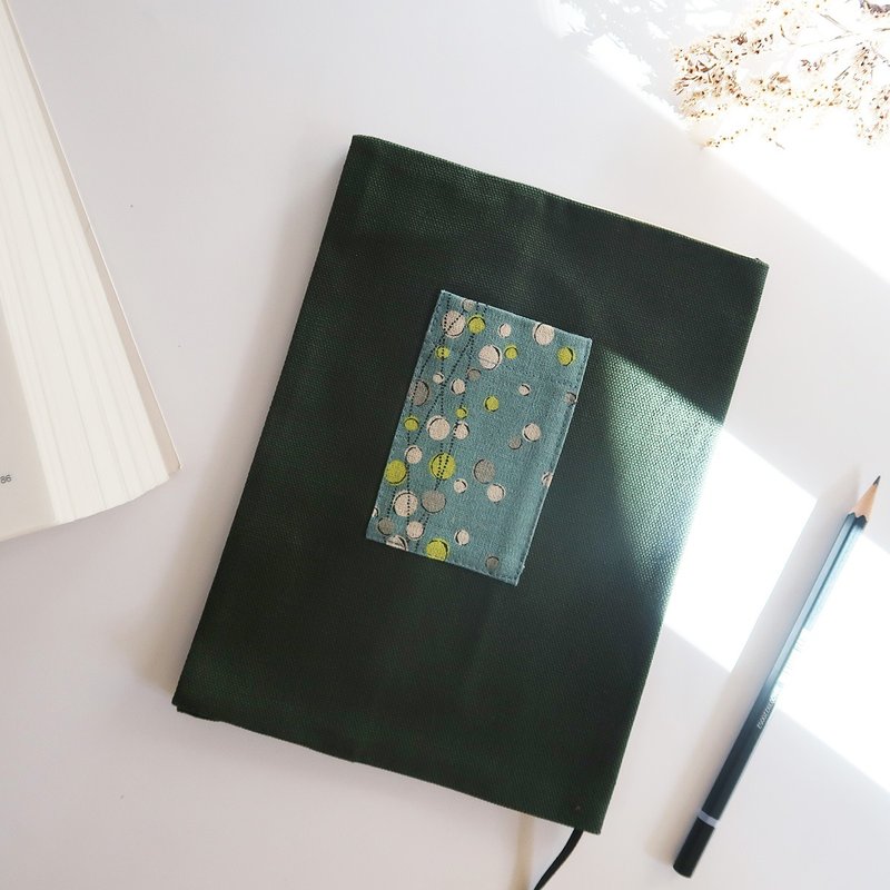 A5/25K bookcloth - Notebooks & Journals - Cotton & Hemp Green