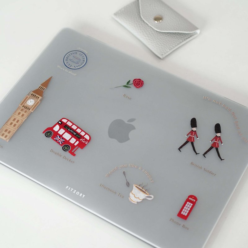 【FITZORY】Travelogue Series - United Kingdom Edition | Macbook Protective Case - เคสแท็บเล็ต - พลาสติก หลากหลายสี