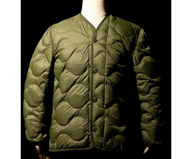 軽量ダウンジャケットライナーは単体でも着用可能 オリーブグリーン