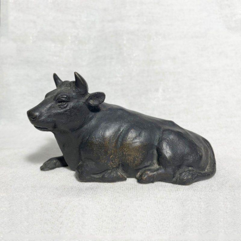 臥牛・老件 - 擺飾/家飾品 - 銅/黃銅 咖啡色
