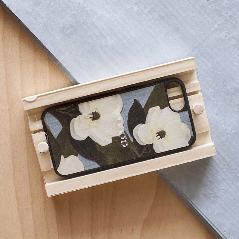 【予約販売】Log Phone Case/White Spring WHITE SPRING-iPhone - スマホケース - 木製 ブラウン