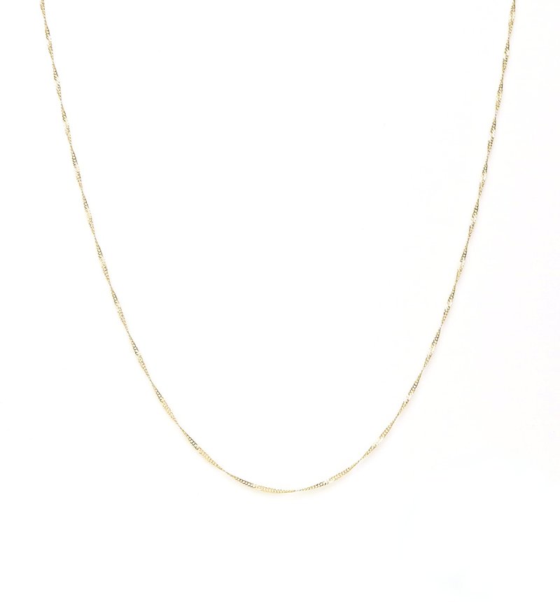 [Made in Japan] K10YG (10K Yellow Gold) Necklace Screw Chain (Overall 40cm) - สร้อยคอ - เครื่องประดับ สีทอง