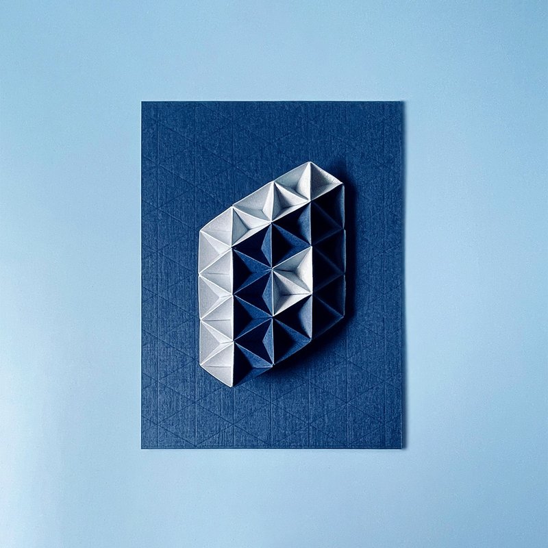 【風格掛飾】浮動的維度 | cube | 藍銀款 - 擺飾/家飾品 - 紙 藍色