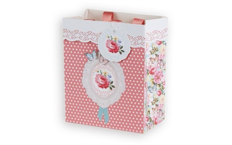 ◤心花朵開開｜UK禮物袋 - 包裝材料 - 紙 粉紅色