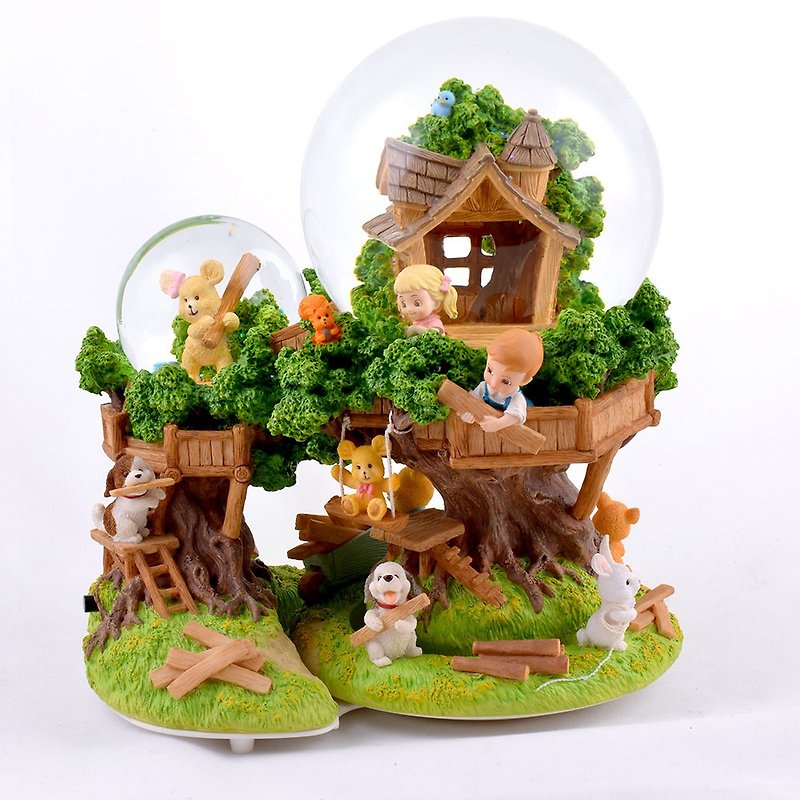 小夥伴的森林秘密基地 水晶球音樂鈴 生日禮物 居家擺飾 - 裝飾/擺設  - 玻璃 