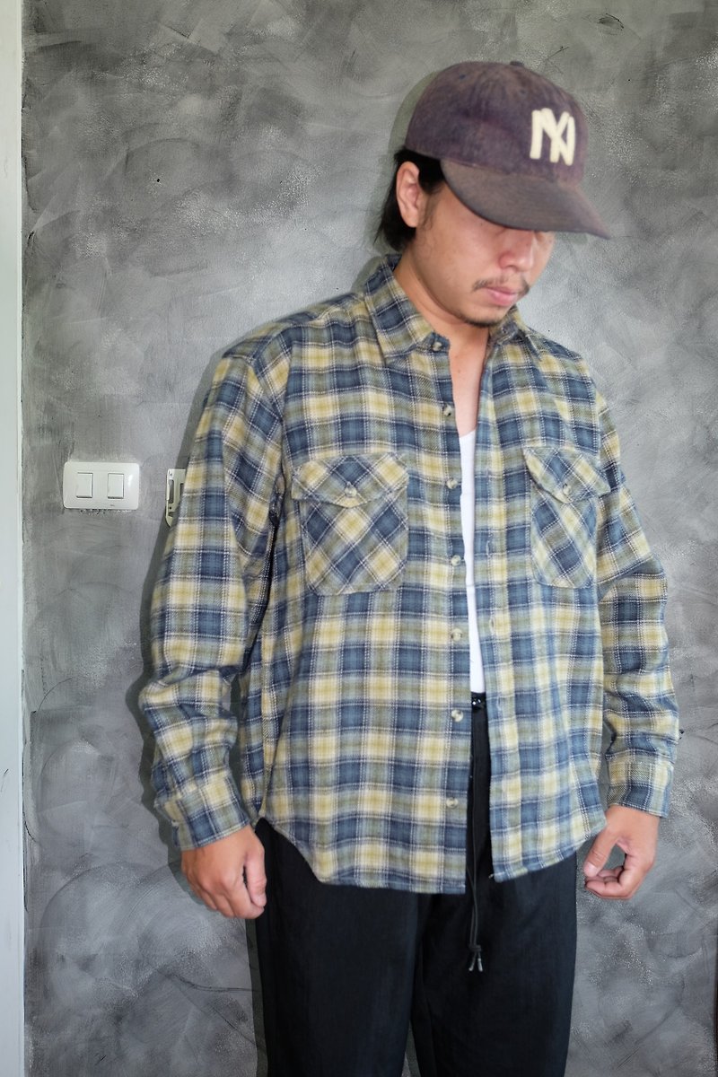 Vintage Kansai Yamamoto Wool Flannel Shirt - Men's Shirts - Cotton & Hemp 