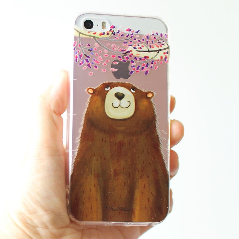 Mr Brown Bear phone case _ iPhone, Samsung, HTC, LG, Sony - เคส/ซองมือถือ - ซิลิคอน สีนำ้ตาล