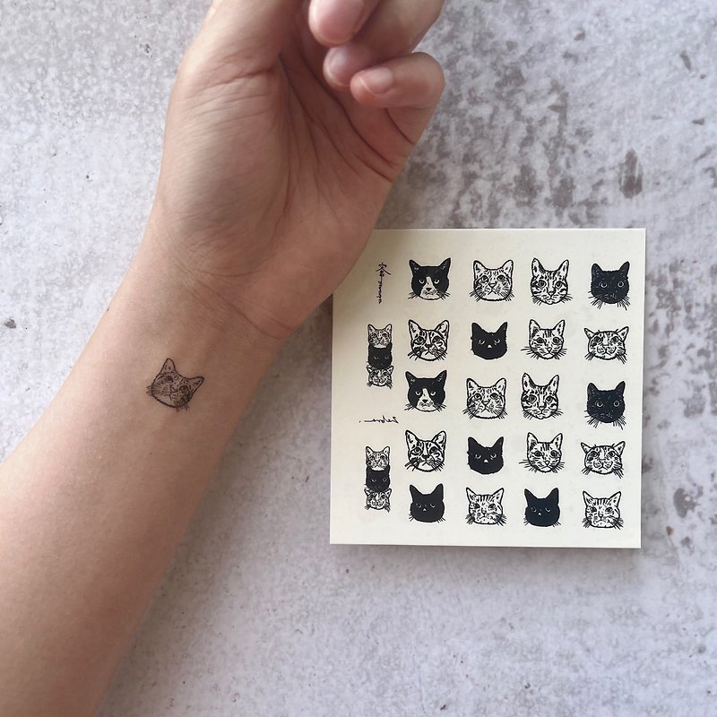 紋身貼紙-貓(小) - 紋身貼紙 - 紙 