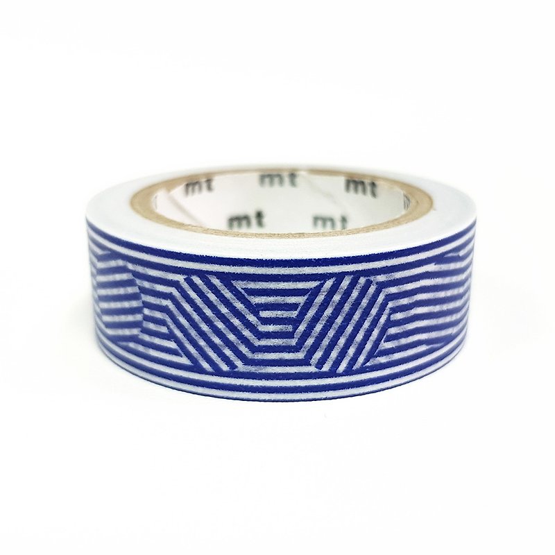 mt Deco Masking Tape / Border & Circle - Blue (MT01D437) / 2019SS - Washi Tape - Paper Blue