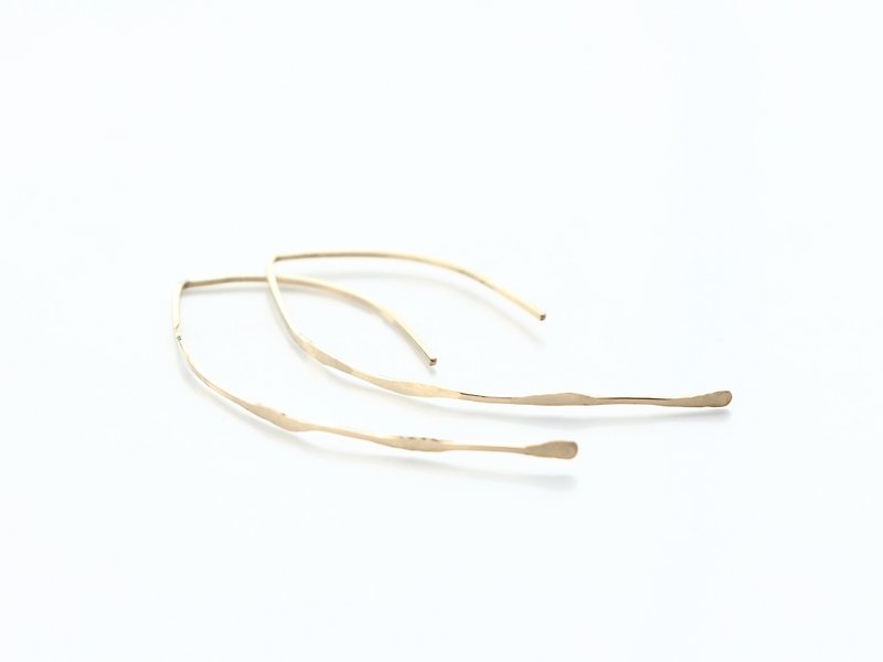 14 kg f - wave marquise hook pierced earrings - Earrings & Clip-ons - Gemstone Gold