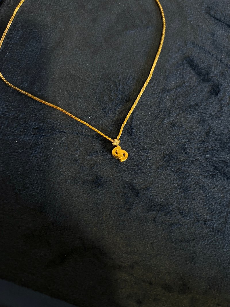 Dior CD crystal necklace 閃石CD頸鏈 日本中古vintage - 項鍊 - 其他金屬 銀色