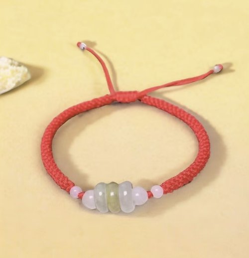 瓔珞珠寶盒 E.L.Jewelry Box 冰種翡翠算盤珠設計款編織手鍊 | 天然緬甸玉A貨翡翠 | 送禮