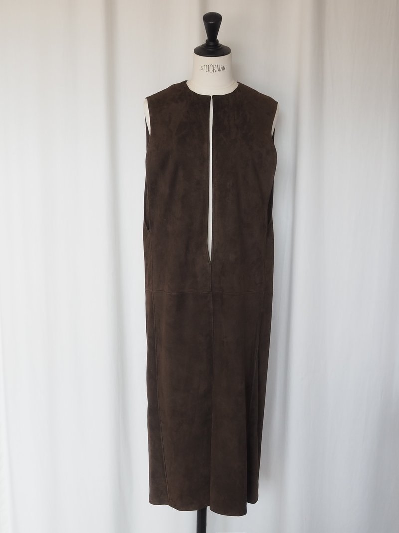 HERMÈS by Martin Margiela Vareuse Dress  エルメス  ヴァルーズ  ドレス  ヴィンテージ - 禮服/小禮服 - 真皮 咖啡色