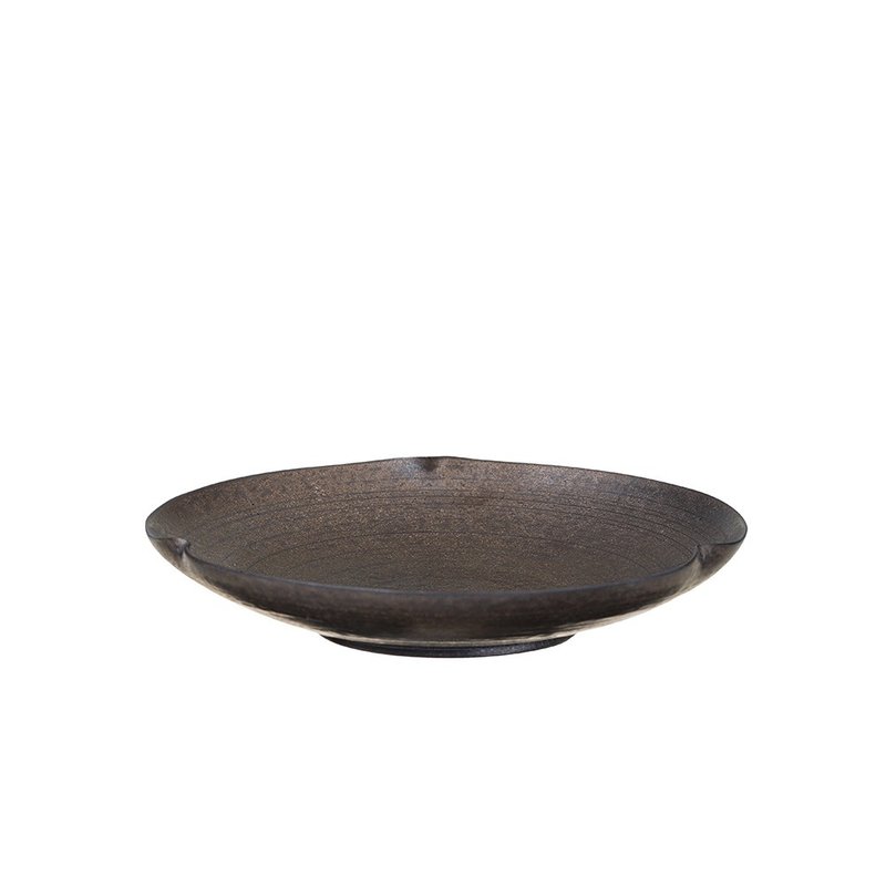 黑鐵釉荷形壺座 - 擺飾/家飾品 - 陶 黑色