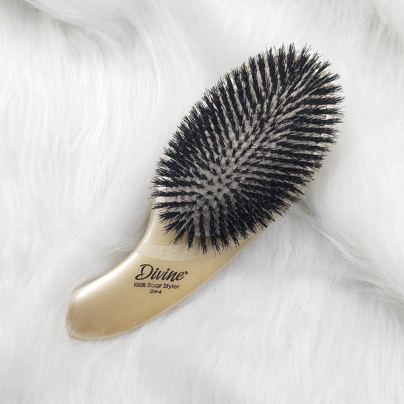【Olivia Garden】DV Sacred and Extraordinary Goddess Hair Comb-DV4 Pure Boar Bristle Gathering and Mixed Hair - Makeup Brushes - Other Materials 