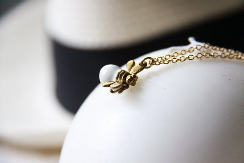 september room Firefly Tiny Charm Necklace – September Room – Handmade Pendant Jewelry