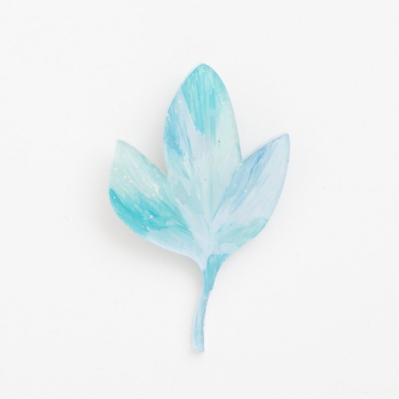 Picture of brooch [leaf] - เข็มกลัด - อะคริลิค สีน้ำเงิน