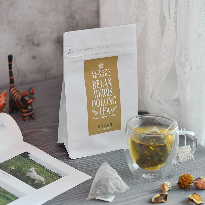 Relax Herb Oolong Tea Bag – natural herbal with oolong blended tea - ชา - พลาสติก ขาว