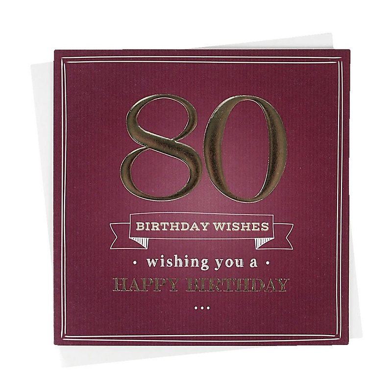 Blessings for the 80th birthday [ABACUS Card-Birthday Wishes] - Cards & Postcards - Paper Multicolor