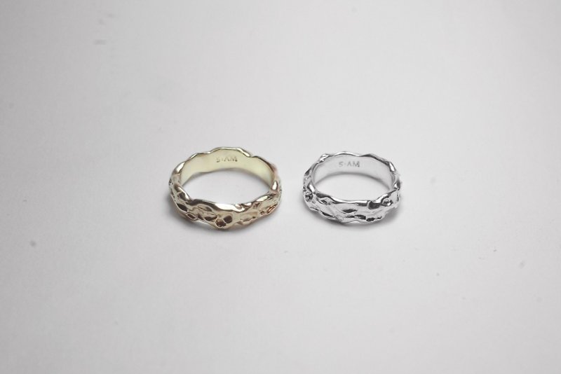 情侶對戒訂製-海蝕 - 戒指 - 其他金屬 銀色
