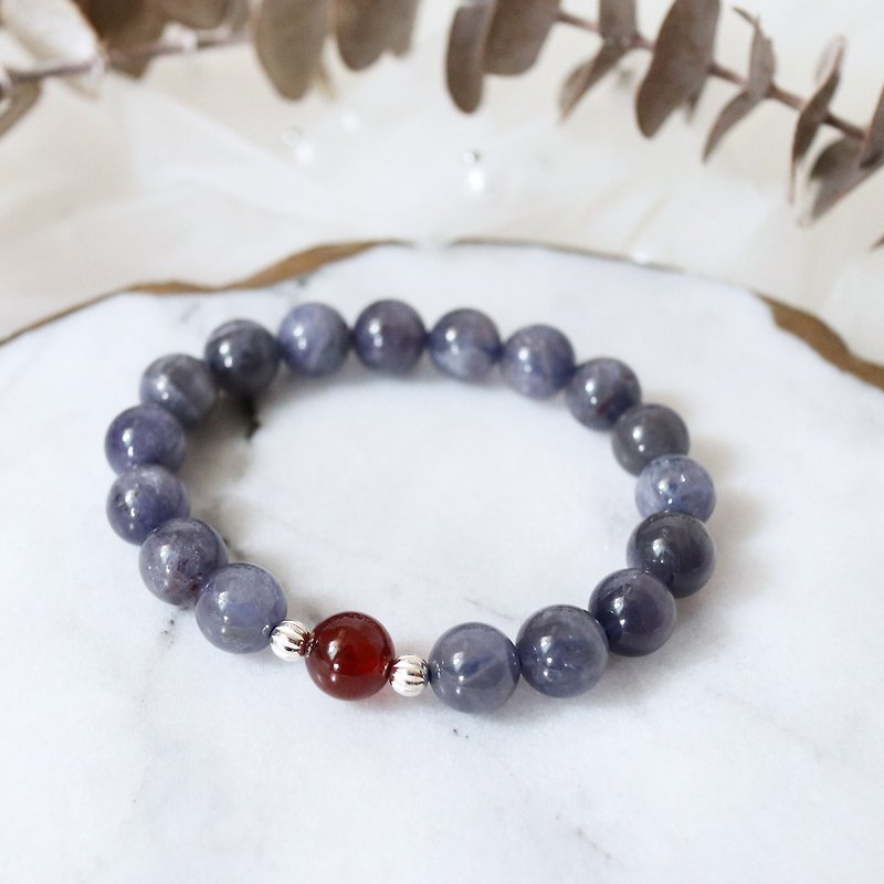Series II cordierite natural stone Stone bracelet / good karma Lucky / - Bracelets - Gemstone Purple