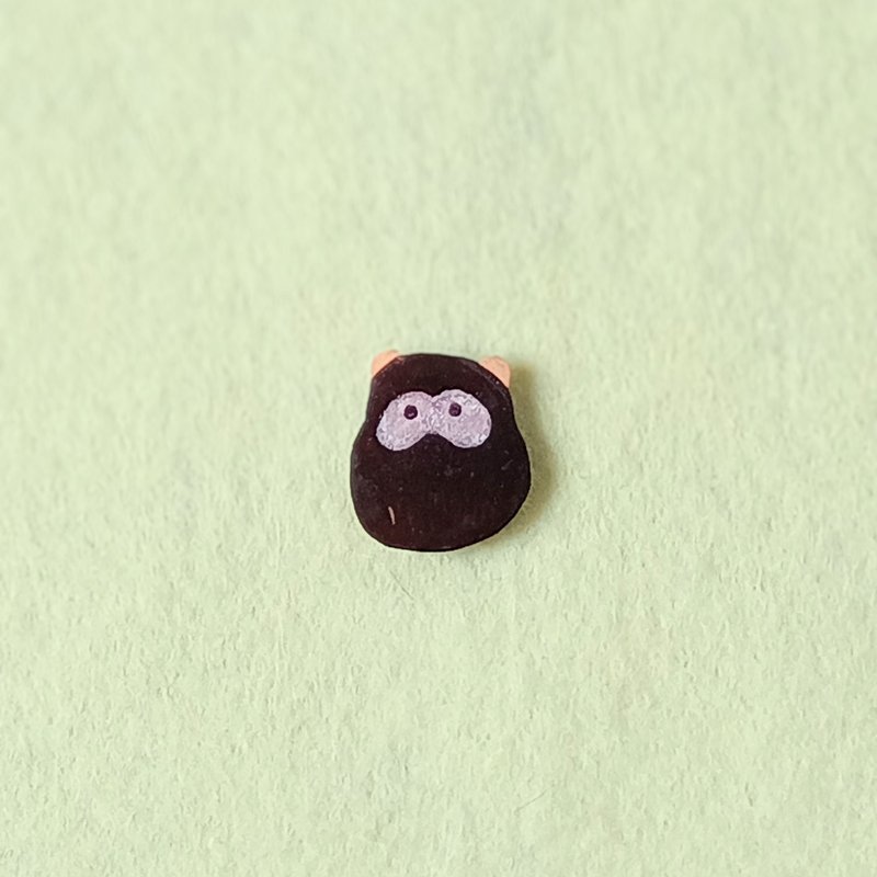 ヘンテコ　マグネット　たぬきケーキ　ケーキ　たぬき　昭和レトロ　手描き　一点もの - 磁鐵 - 塑膠 咖啡色