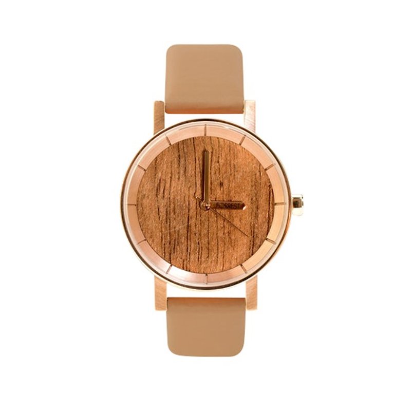 FORREST - [New] Ivory Wood Beige Veneer (L) - Women's Watches - Genuine Leather 
