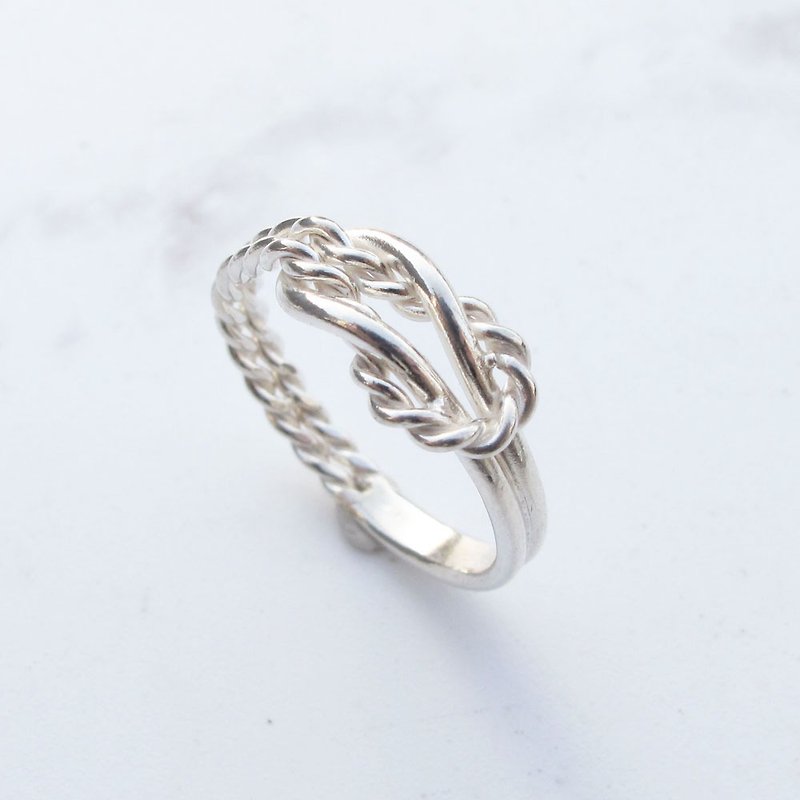 Big staff Taipa [manual silver] flower travel × sterling silver male ring - แหวนทั่วไป - เงินแท้ สีเงิน