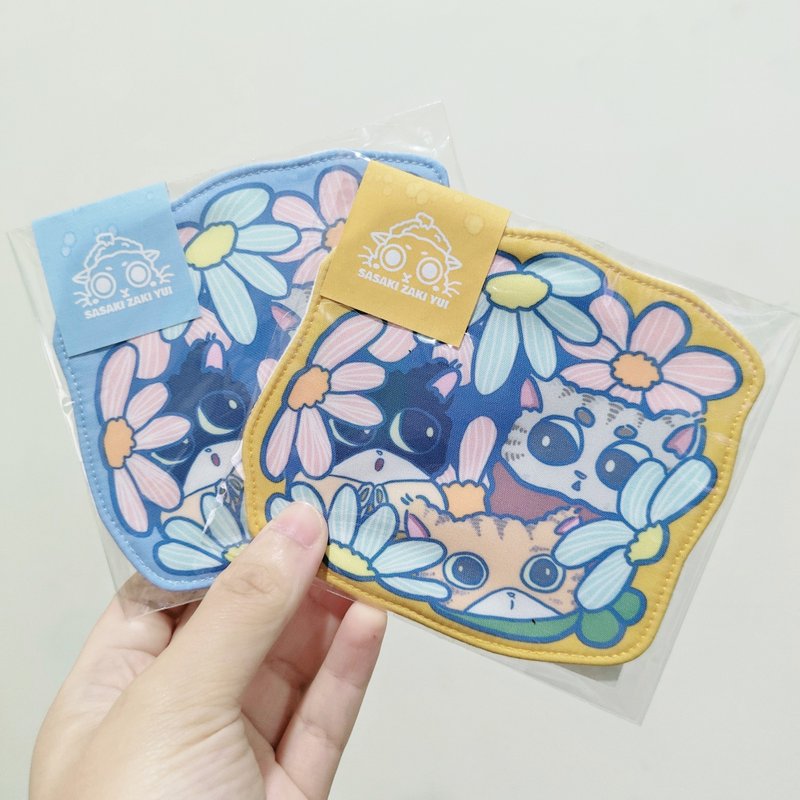 ガーデンニャンコ防水布コースター - コースター - 防水素材 多色