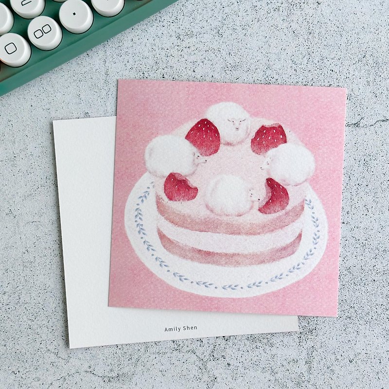 Postcard|Cream ate the strawberry again - Cards & Postcards - Paper 