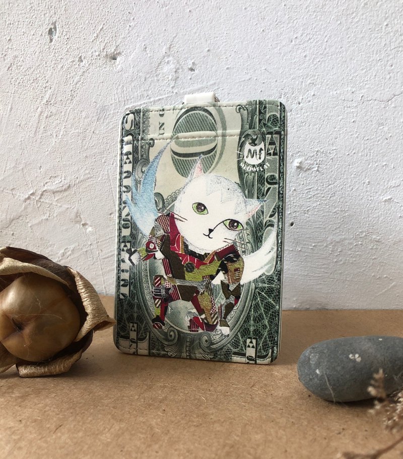 老朋友限定禮 : 識別證套/悠遊卡套/證件套/票卡夾|喵聲發大財款 - 證件套/識別證套 - 人造皮革 