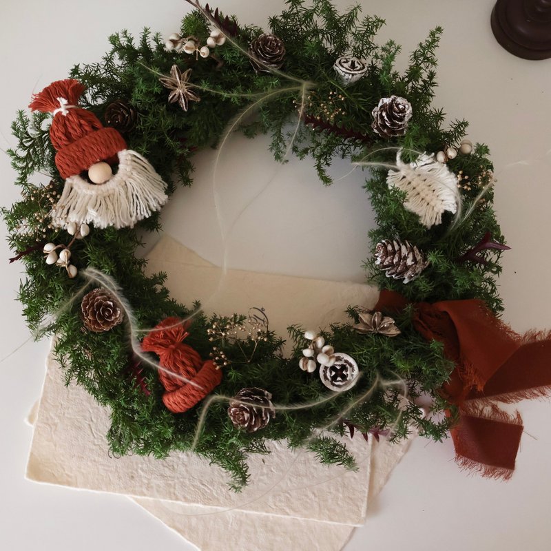 Caramel Christmas Tree Christmas Wreath Christmas Knitting Christmas Gift Exchange Gift Christmas Arrangement - ช่อดอกไม้แห้ง - พืช/ดอกไม้ หลากหลายสี