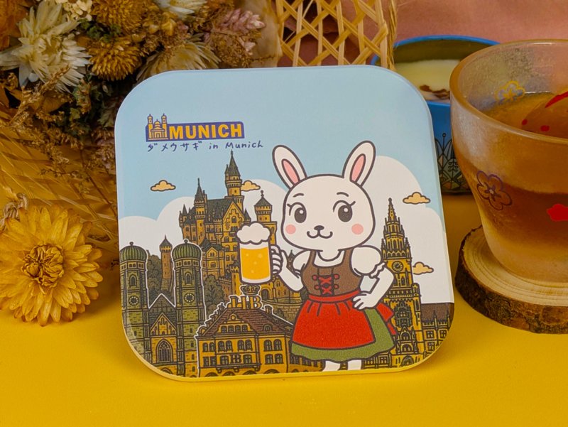陶瓷杯墊【廢兔 in Munich】 - 杯墊 - 陶 