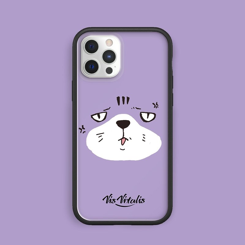 貓怒怒手機殼/犀牛盾訂製/iPhone - 手機殼/手機套 - 塑膠 紫色