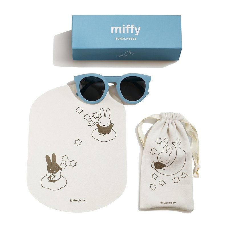 【Pinkoi x miffy】限量款 台灣製兒童太陽眼鏡 - miffy blue - 嬰兒飾品 - 環保材質 藍色