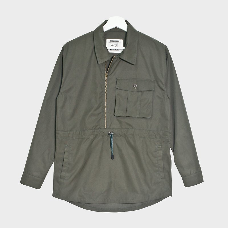 Kerwin / 獵裝式套頭外套_綠色 - 男夾克/外套 - 聚酯纖維 綠色