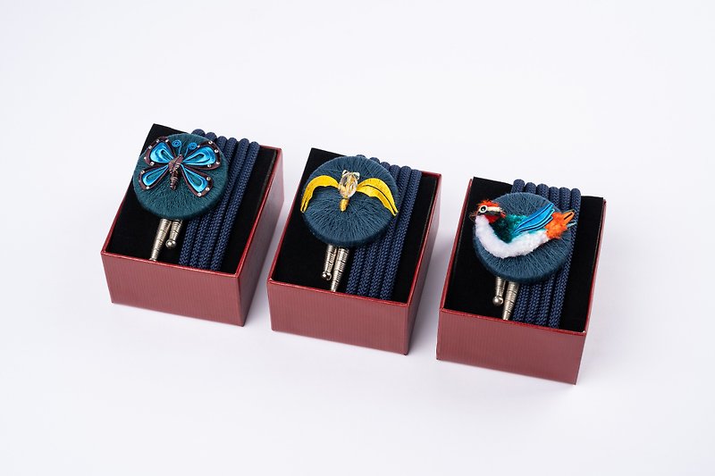 Bolo tie series-eight-color bird, golden bat, purple-spotted butterfly - Bow Ties & Ascots - Other Materials 