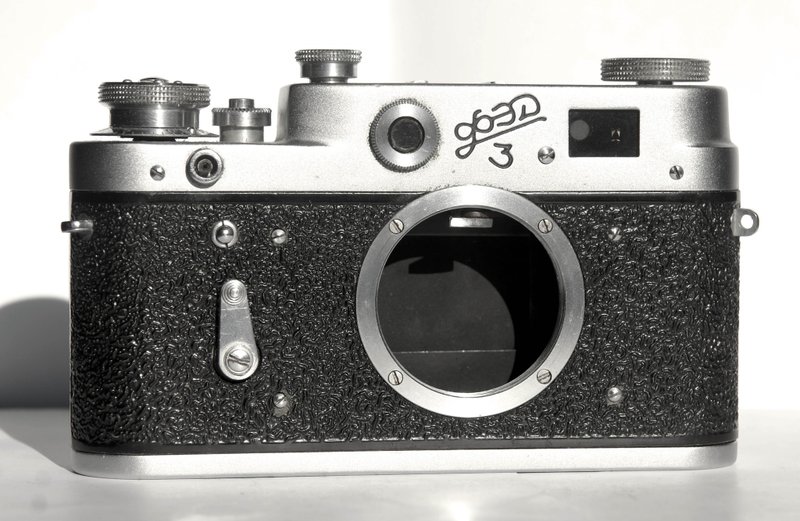 FED-3 rangefinder film camera 35 mm M39 mount USSR body early type - 相機/拍立得/底片相機 - 其他金屬 銀色