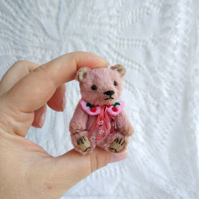 Collectible Artist  Handmade Teddy Bear . OOAK .Toy for Blythe - Stuffed Dolls & Figurines - Other Materials Multicolor