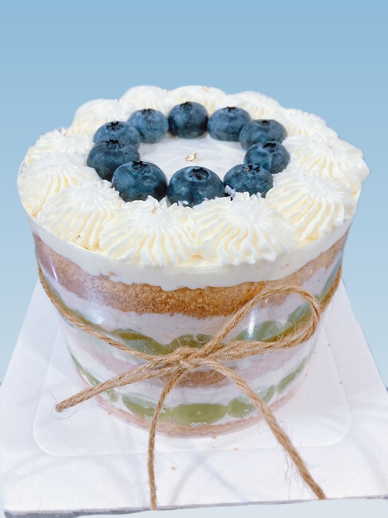 砂糖不使用、でんぷん不使用のデザート/グリーンぶどうケーキ/グリーンぶどうブルーベリーケーキ - ケーキ・デザート - その他の素材 